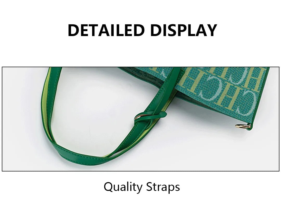CH Popular Large Capacity Tote Bag Versatile Elegant Casual Shopping High Quality Ladies Bag Women's Brand Fashion Letter Print