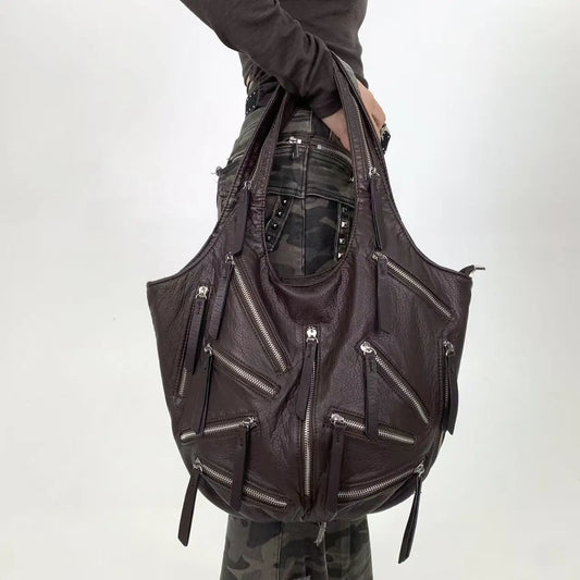 Y2K Vintage Multi-Pocket Shoulder Bag