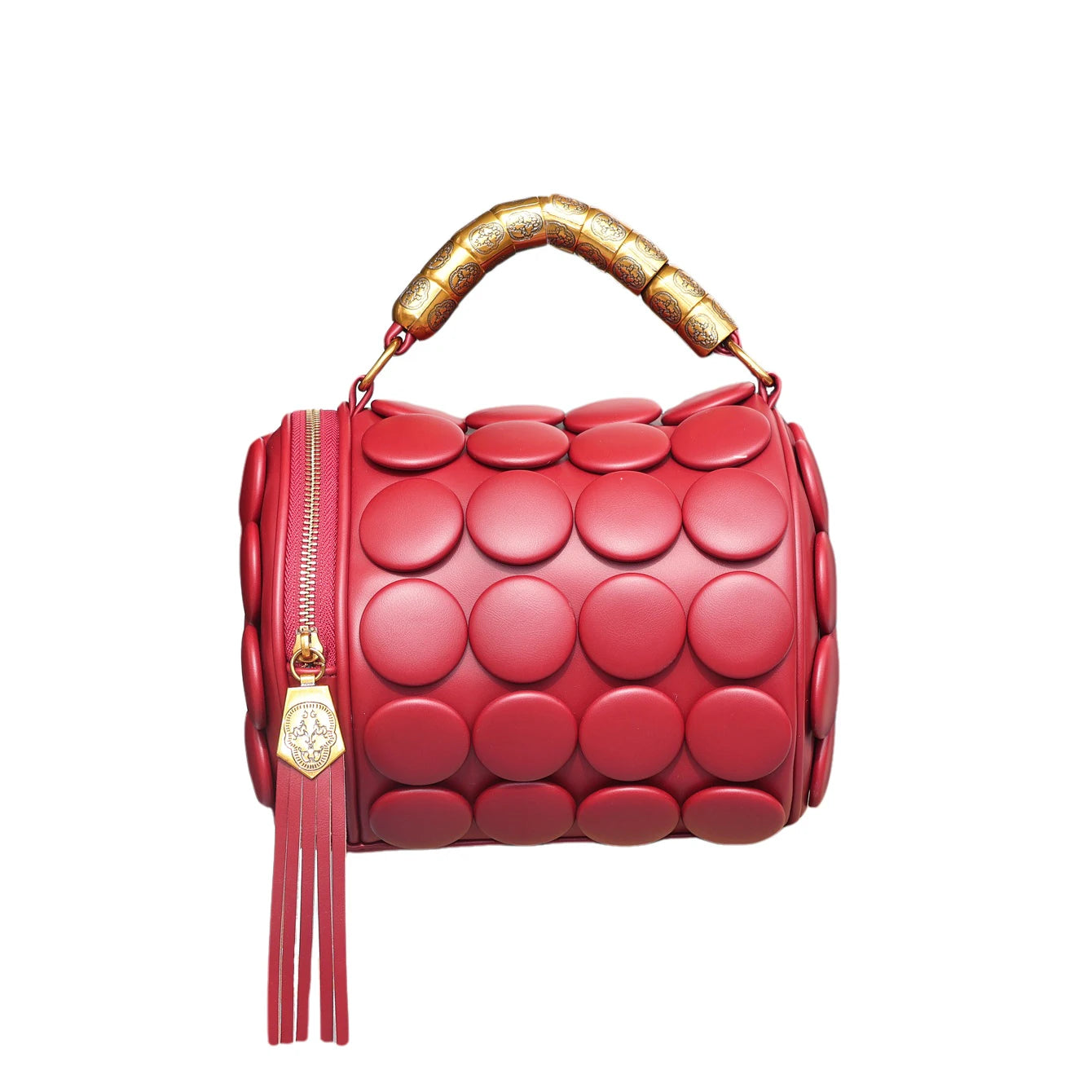 Designer Leather Bucket Shoulder Tote Bag