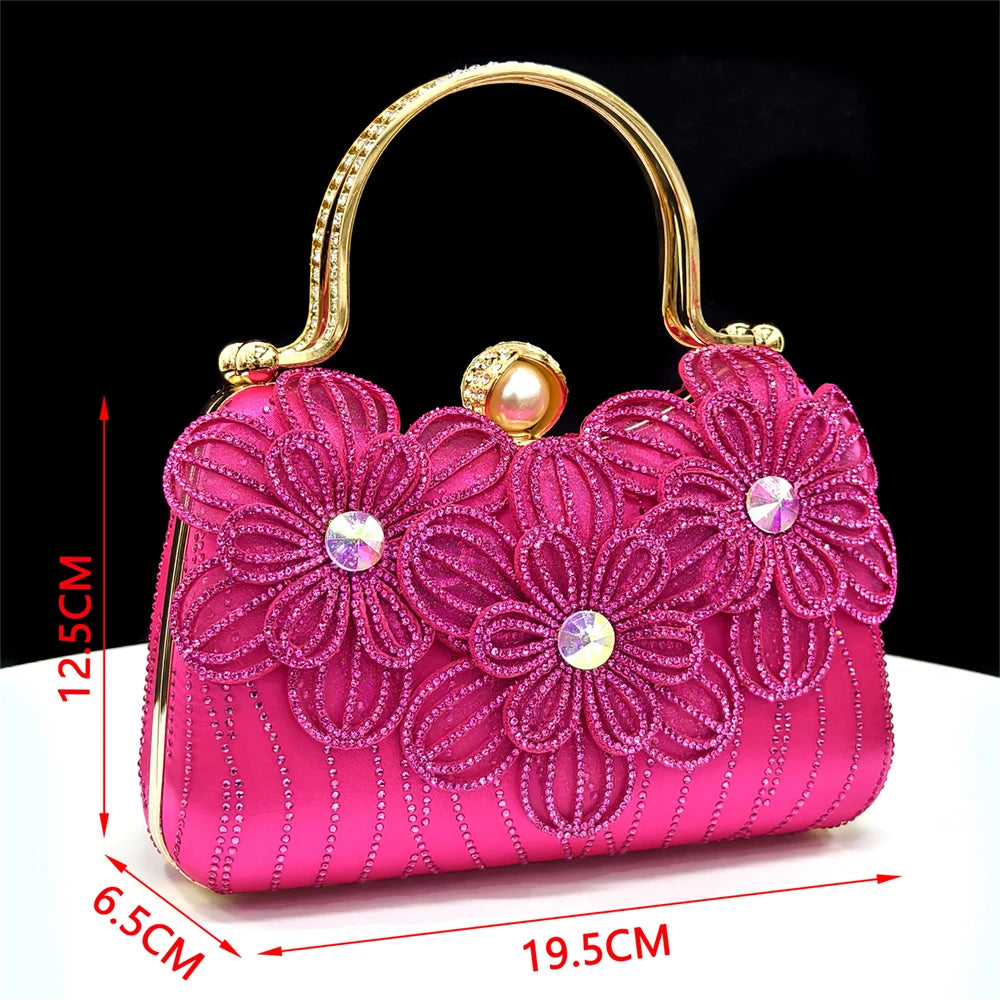 Party Shoes and Bag Heel Decoration Pure Elegant Flower