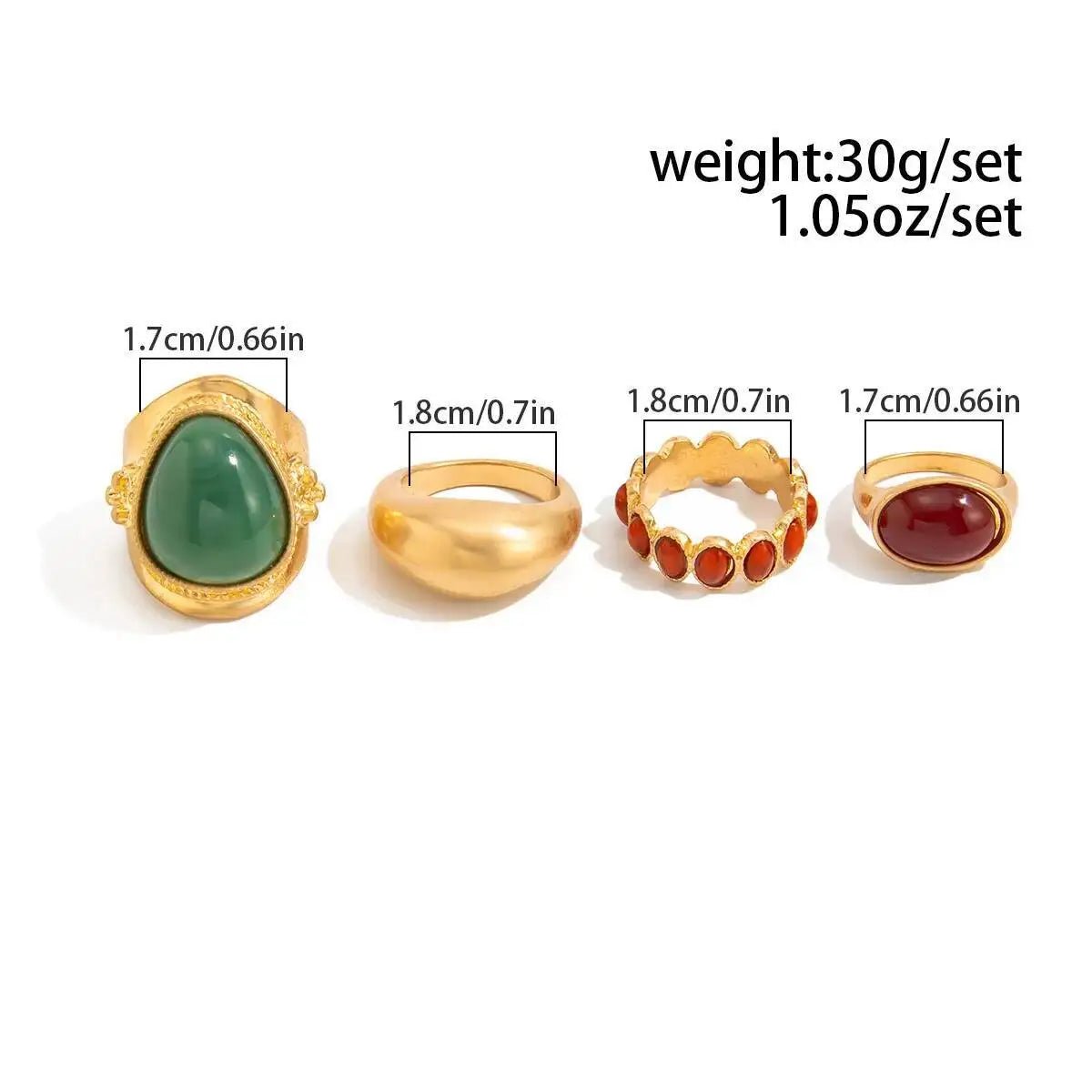 Colorful Acrylic Ring Set