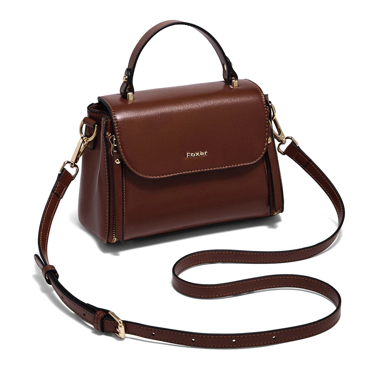 FOXER Women’s Retro Leather Shoulder Bag
