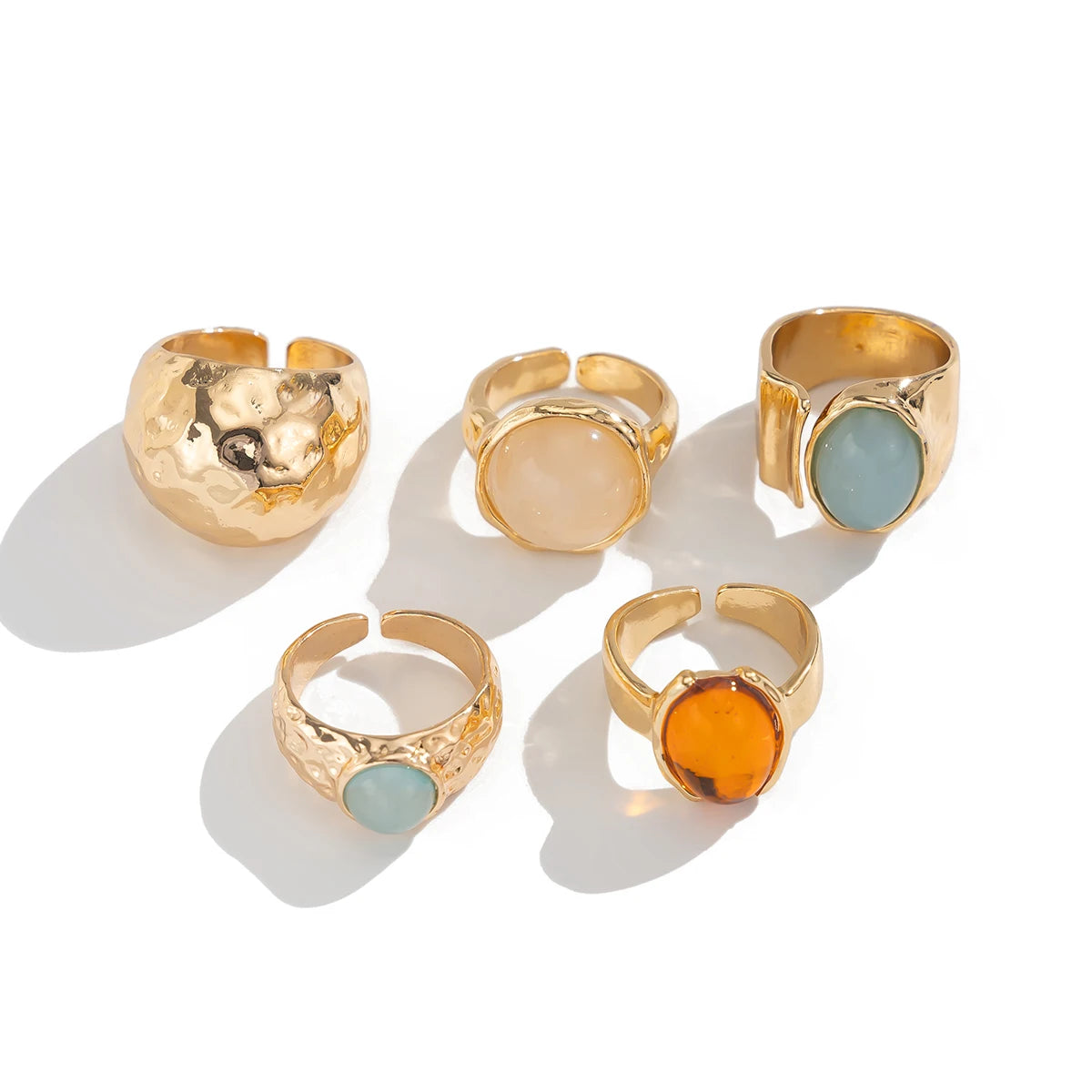 Boho Gold Ring Set