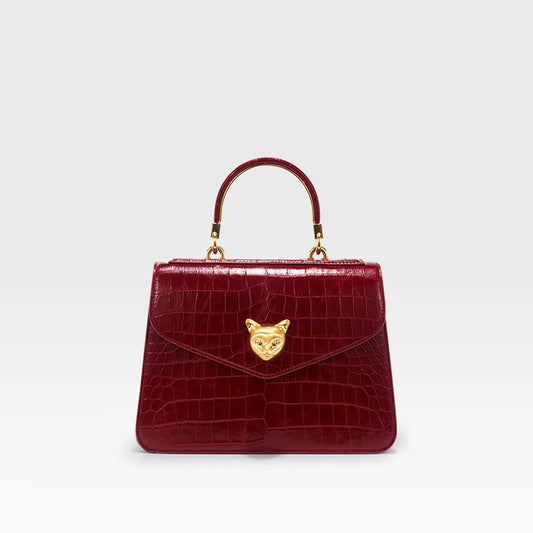 2026 Crocodile Pattern Leather Handbag