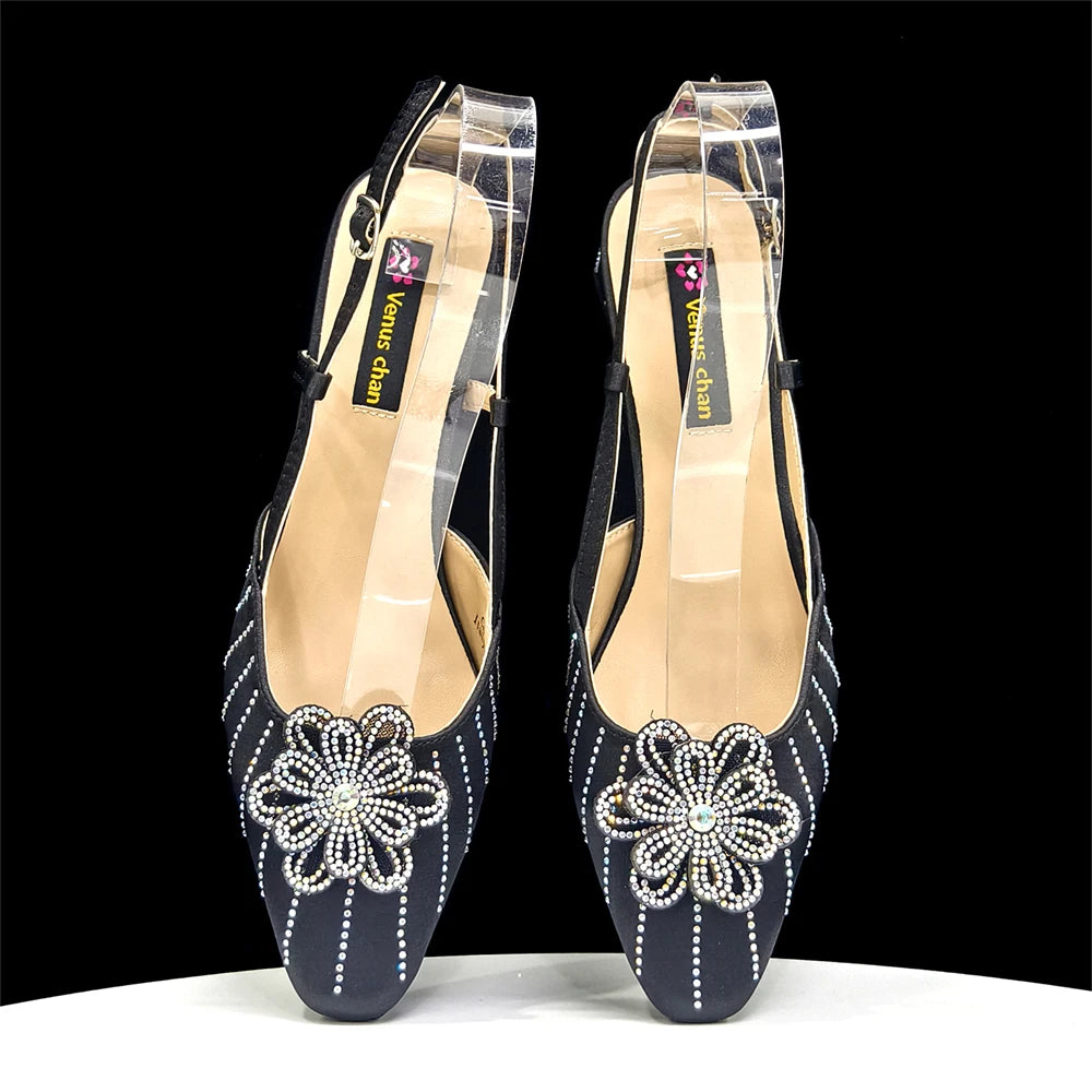 Party Shoes and Bag Heel Decoration Pure Elegant Flower