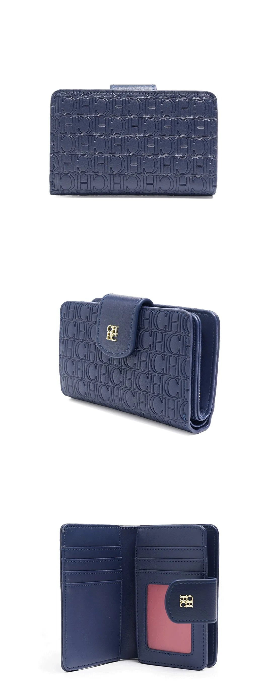 Embossed PU Leather Long Wallet