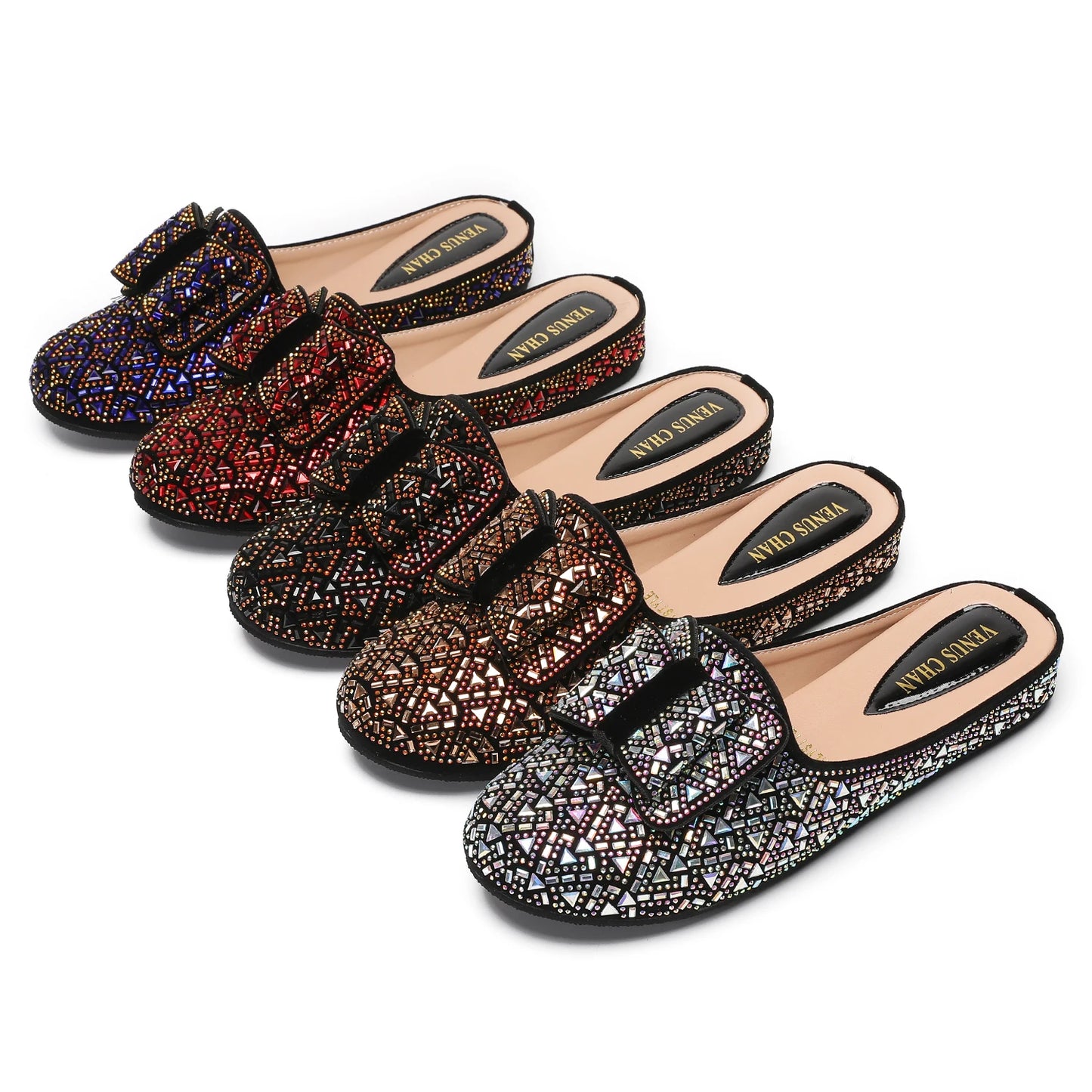 Nigeria Gold Color Half Shoes Comfortable Party Slippers Elegant