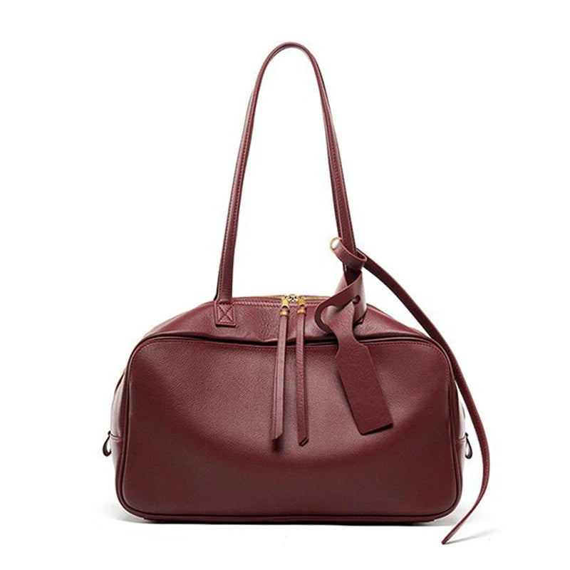 Large Leather Tote Shoulder Bag