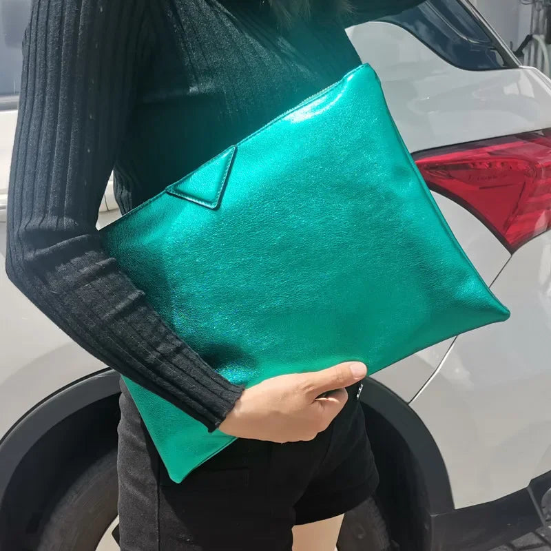 Elegant PU Leather Envelope Clutch Bag for Women