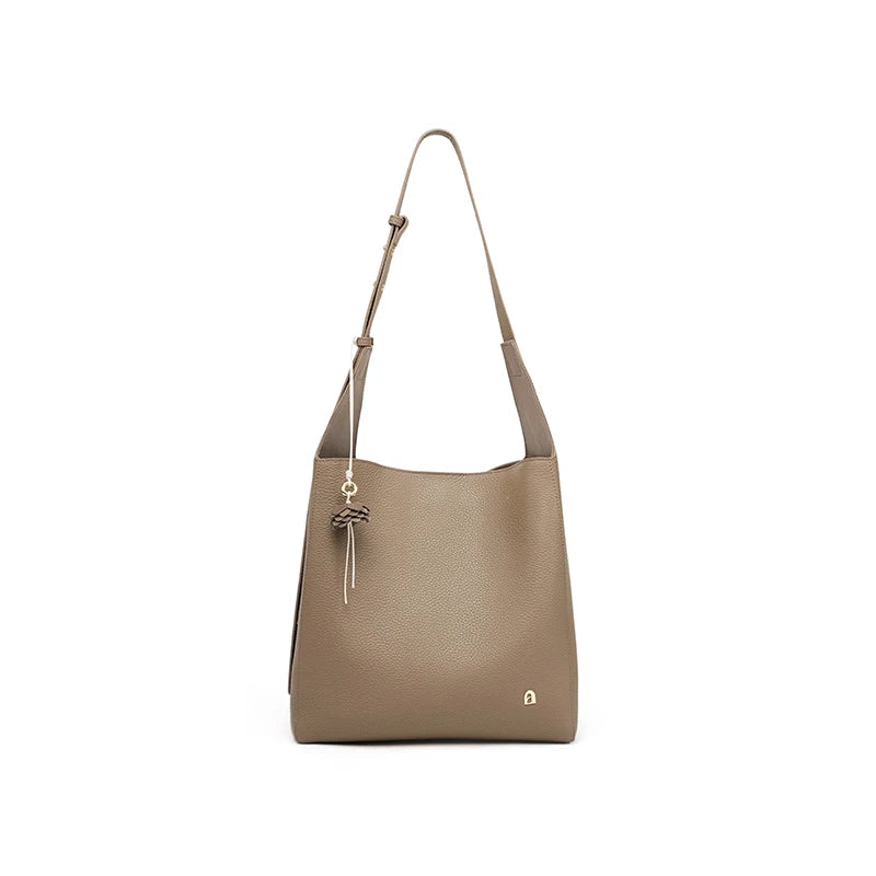 LA FESTIN Leather Bucket Crossbody Bag