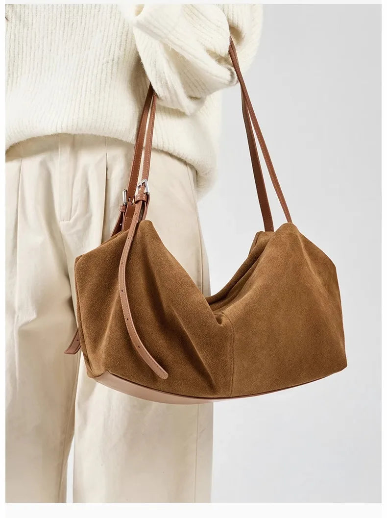Genuine Leather Commuter Tote Bag