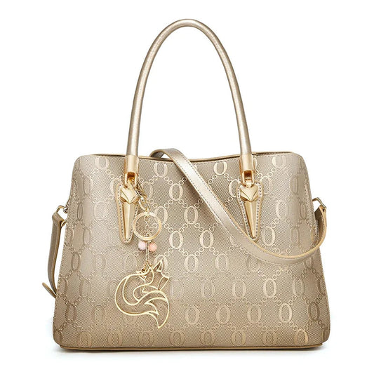 FOXER Women’s Monogram Leather Handbag
