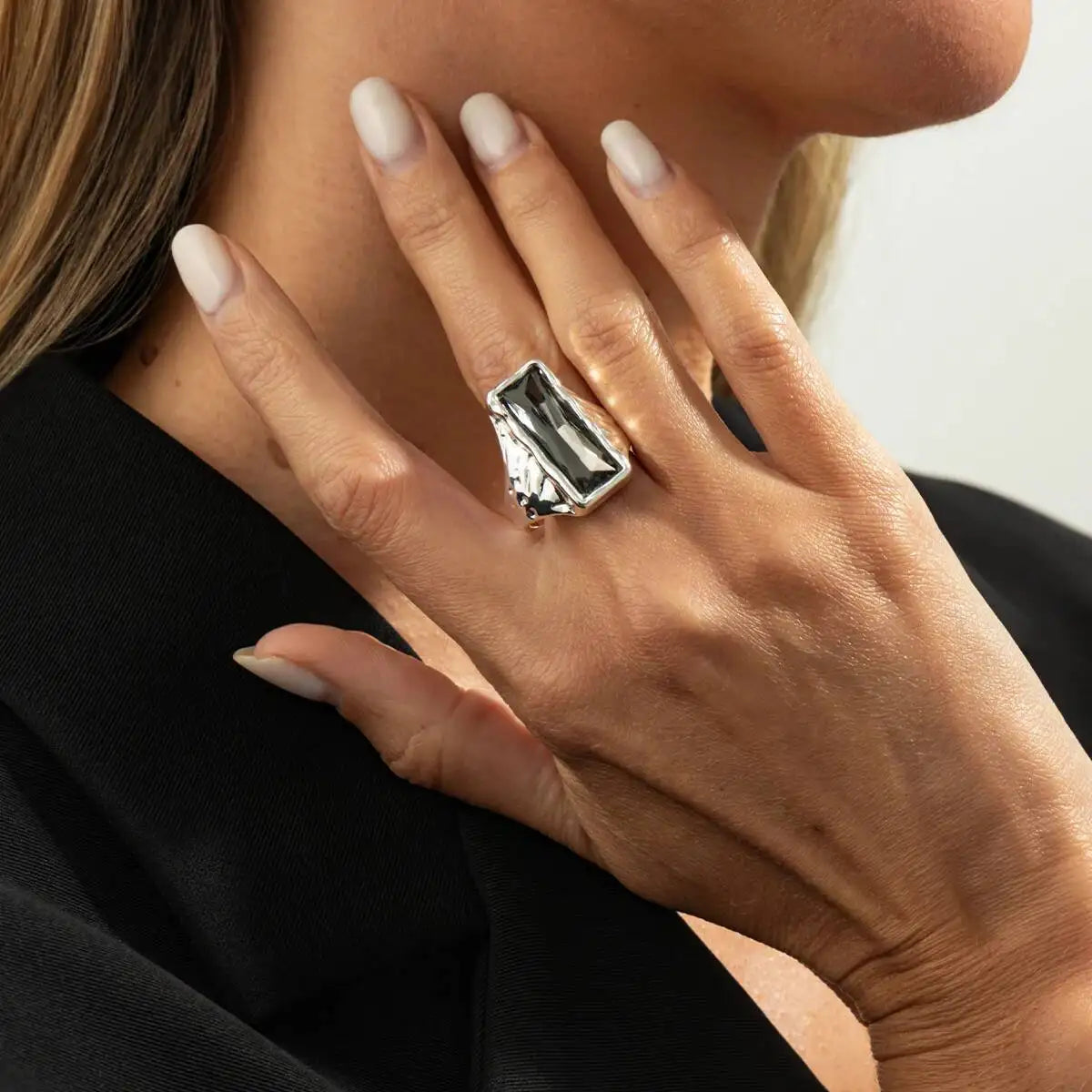 Twisted Rhinestone Ring