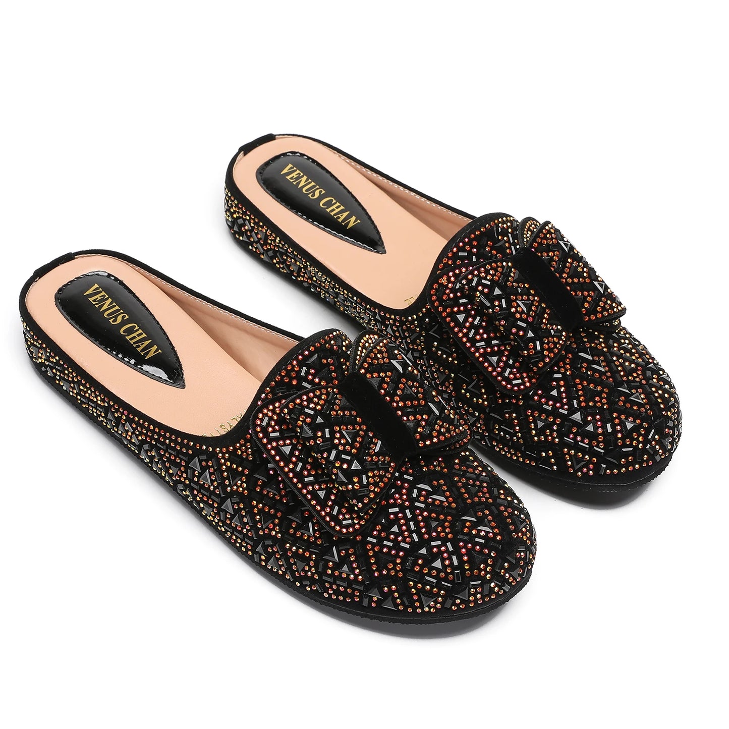 Nigeria Gold Color Half Shoes Comfortable Party Slippers Elegant