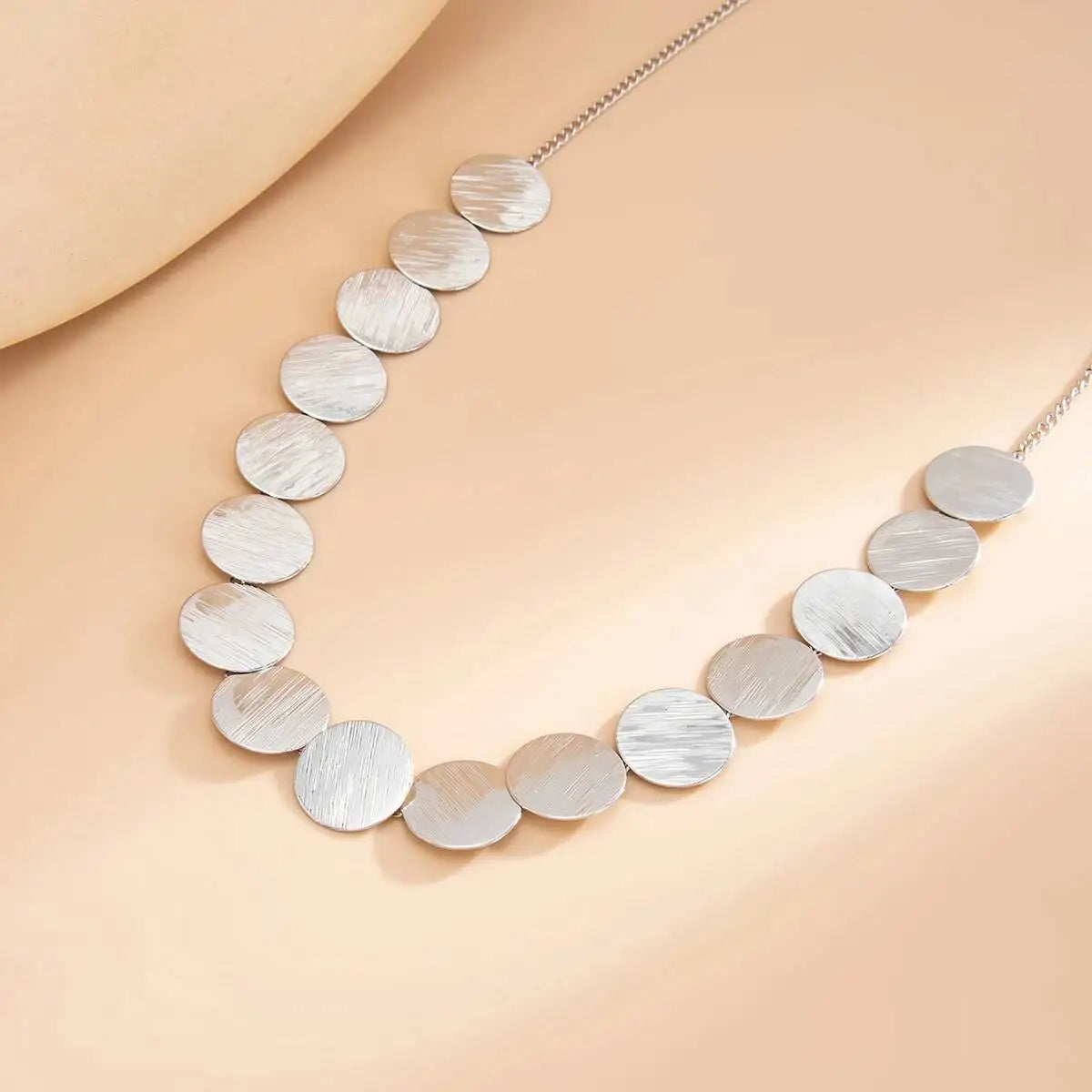 Elegant Metal Sequin Choker
