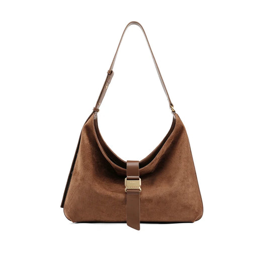 LA FESTIN Large Suede Crossbody Tote Bag