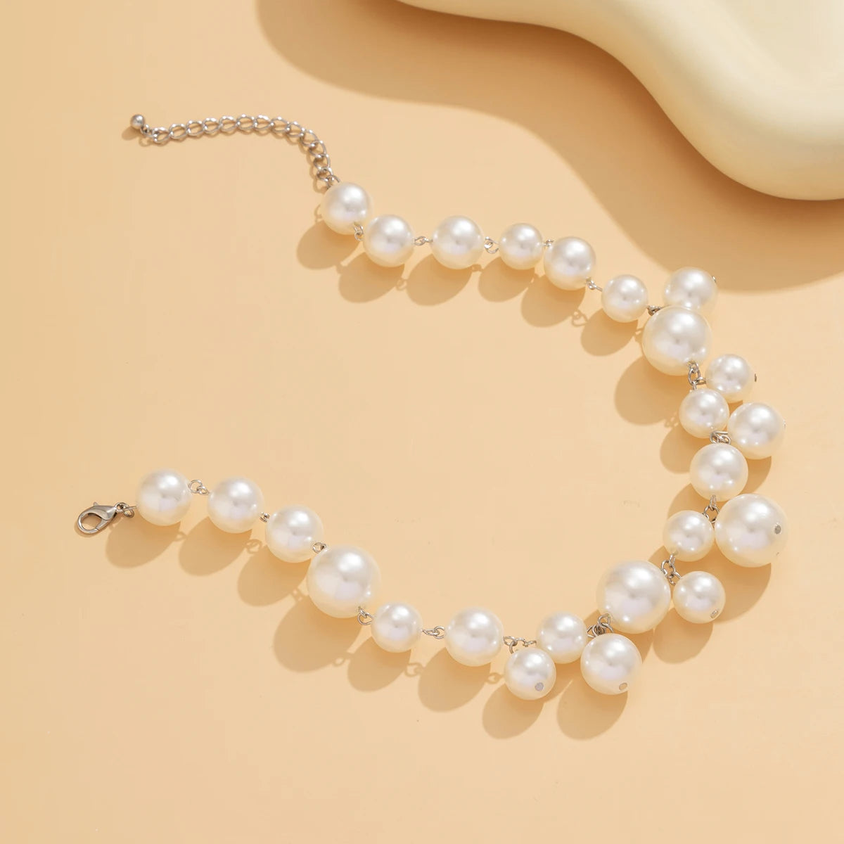Pearl Beaded Choker Necklace