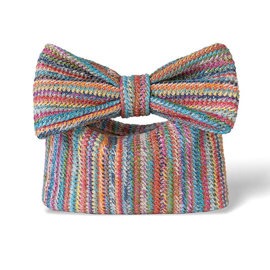 Bowknot Straw Woven Handbag