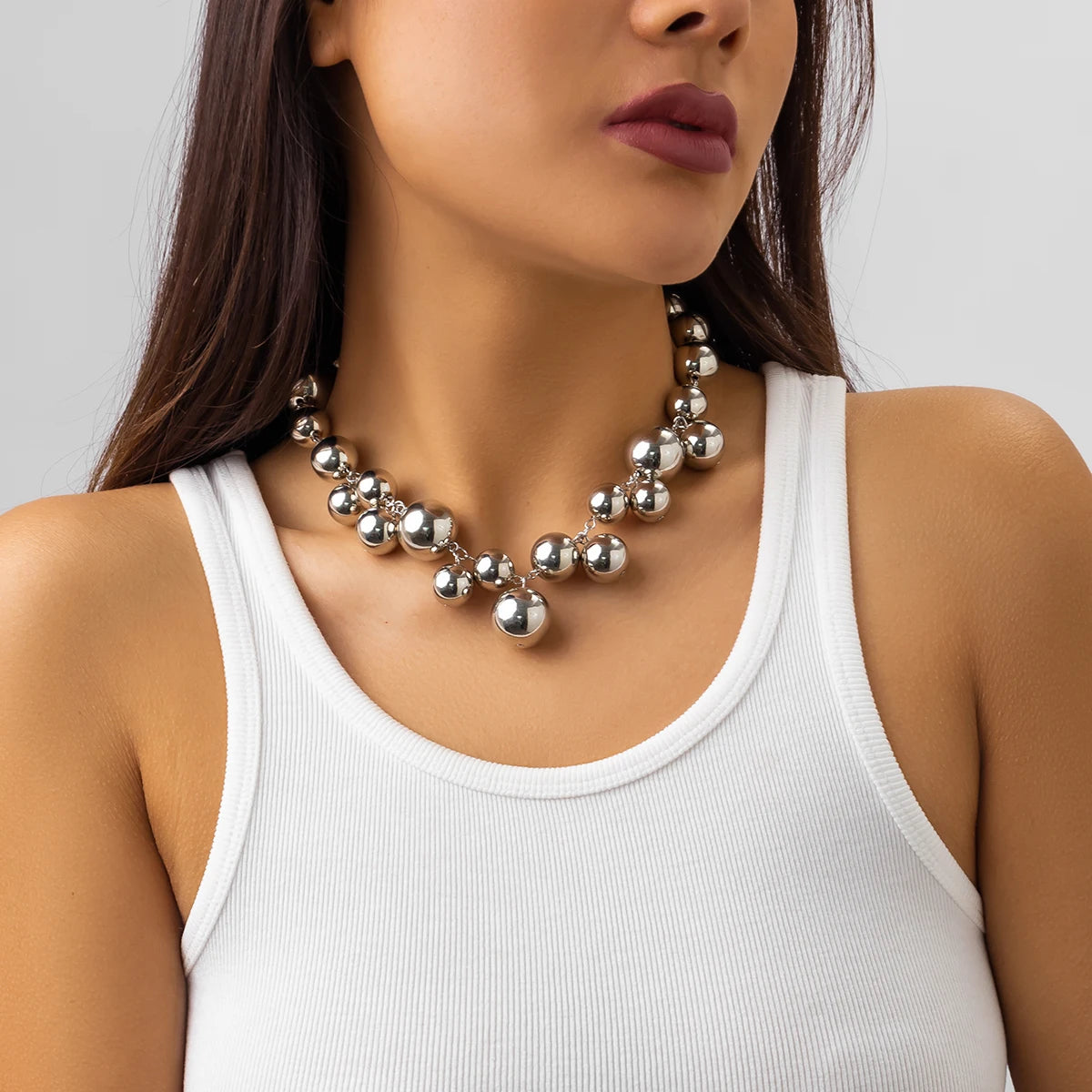 Pearl Beaded Choker Necklace