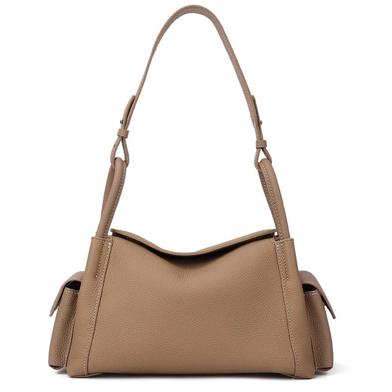 Minimalist Leather Hobo Bag