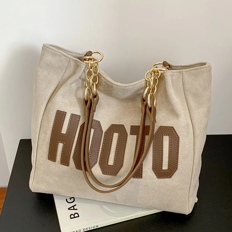 Solid Color Shoulder Bag