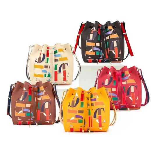 Commute Style Bucket Bag Unique Luxury Sense Letter Print