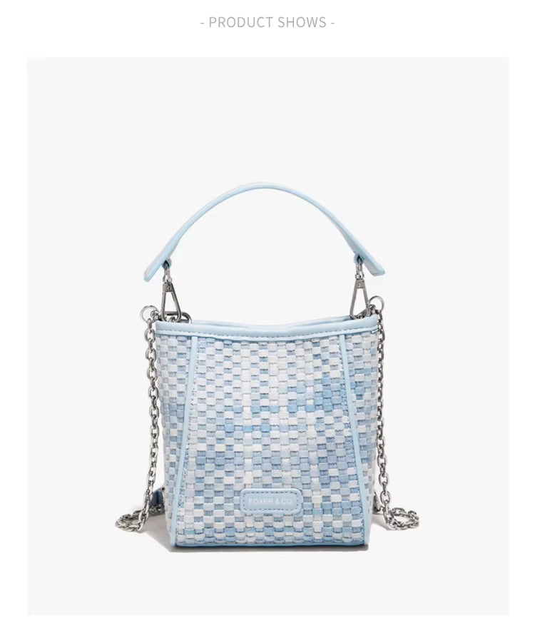 FOXER Woven Mini Chain Crossbody Bag