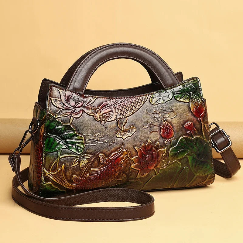 Retro Goldfish Crossbody Shoulder Bag for Women