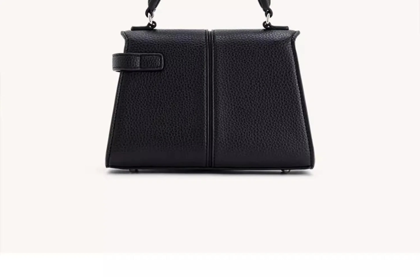 Genuine Leather Trapezoid Crossbody Bag