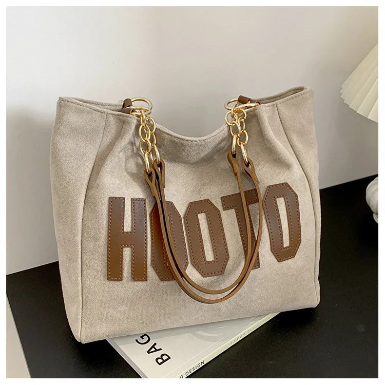 Solid Color Shoulder Bag