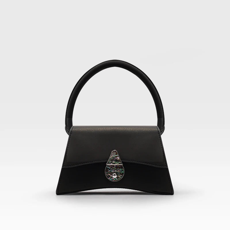 BAFELLI K Gold Leather Shoulder Bag