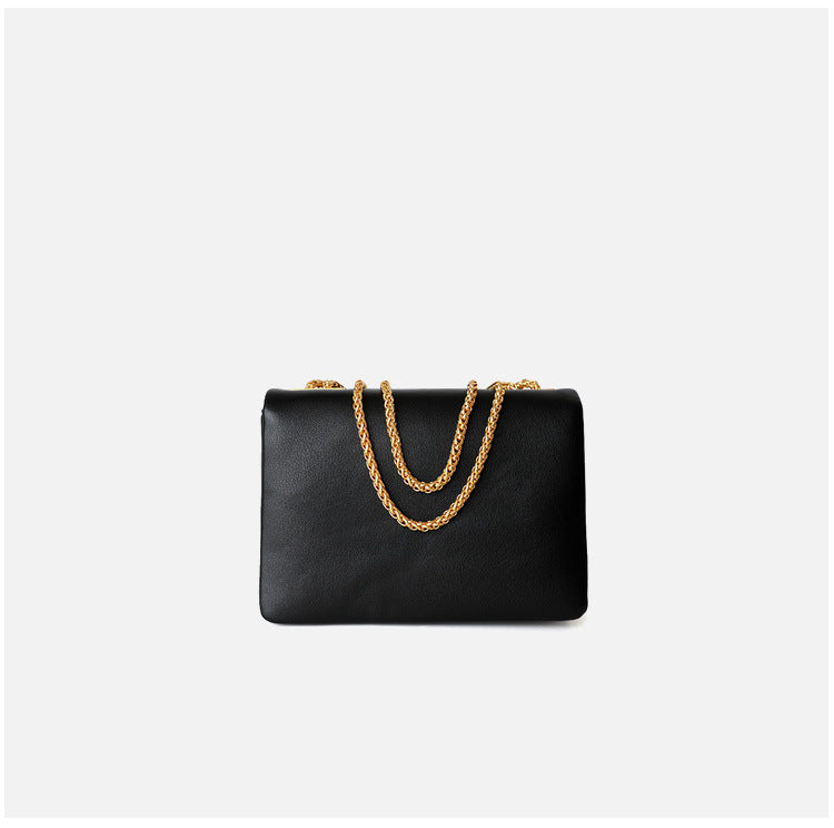 Genuine Leather Square Crossbody Bag