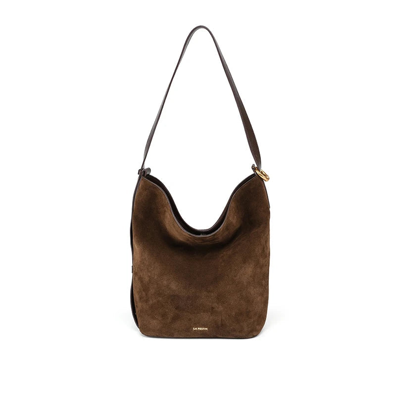 LA FESTIN Leather Bucket Tote Bag