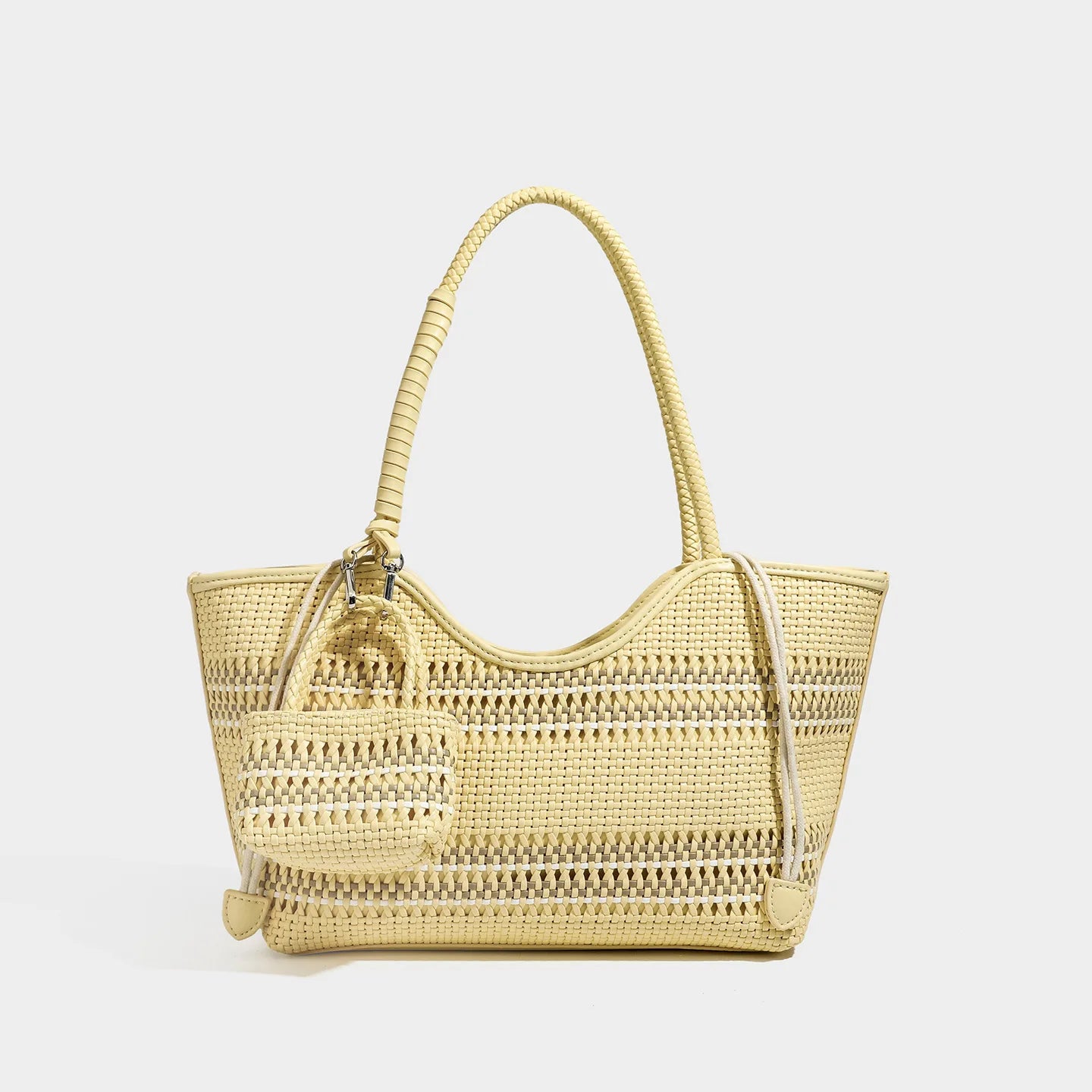 Braided Tote Shoulder Bag