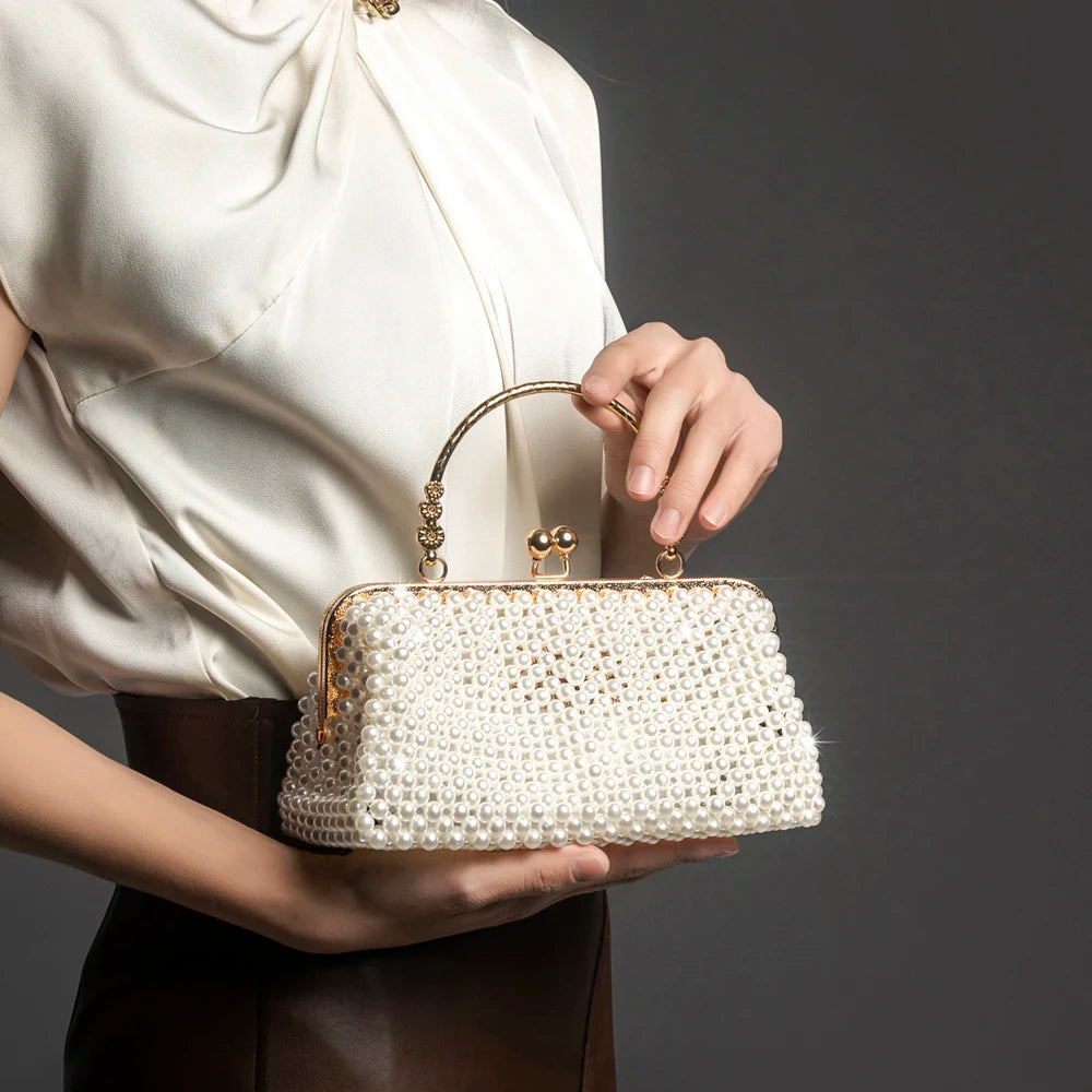 Purses and Handbag Luxury Designer Clutch Purse Handmade Pearl