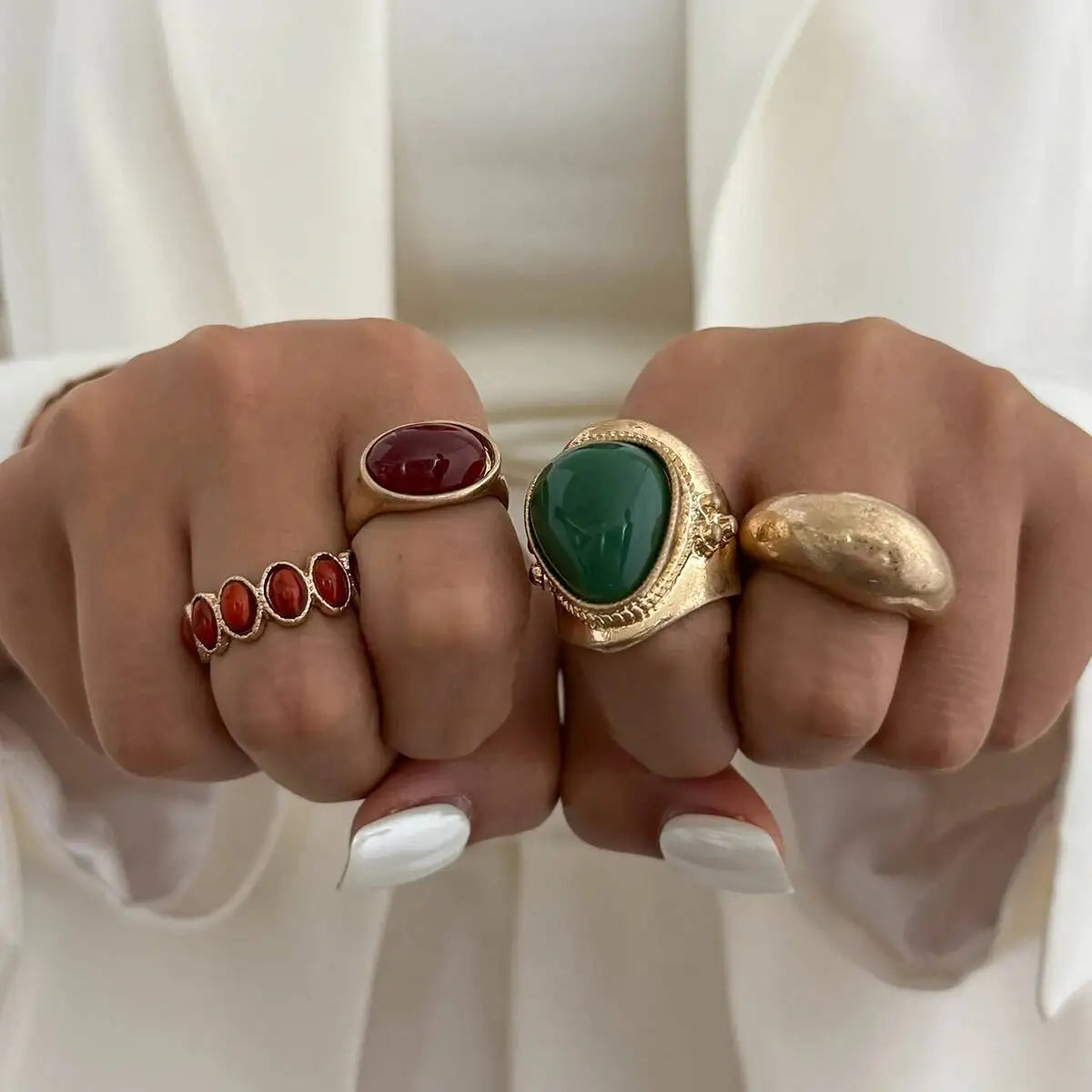 Colorful Acrylic Ring Set