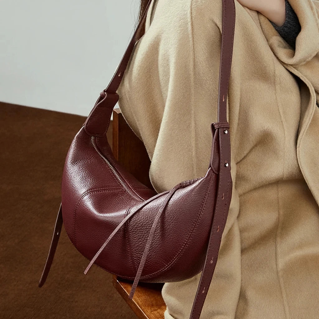 YANATARI Soft Leather Dumpling Crossbody Bag