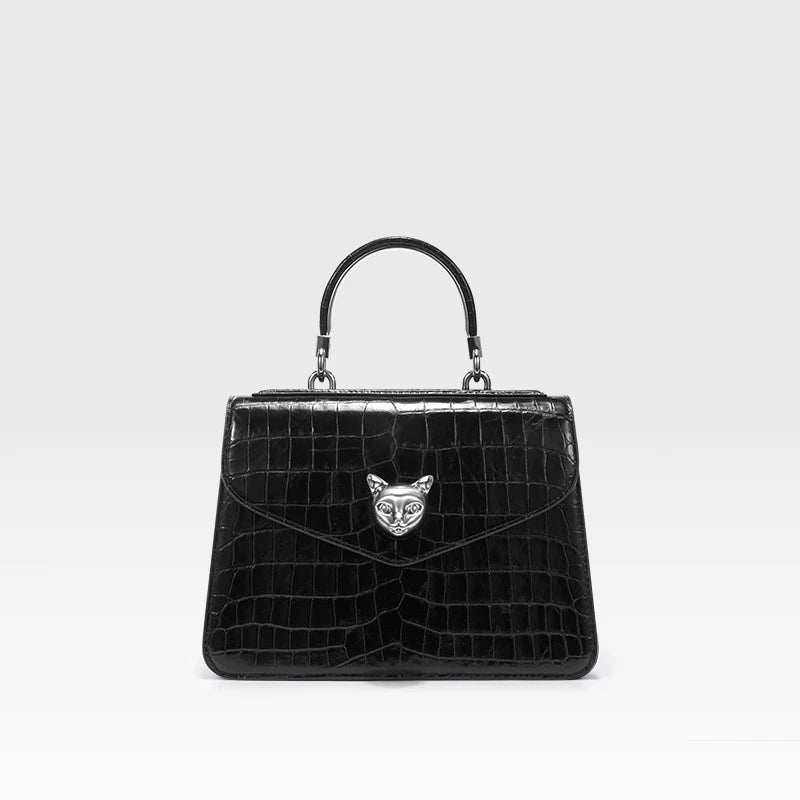 2026 Crocodile Pattern Leather Handbag