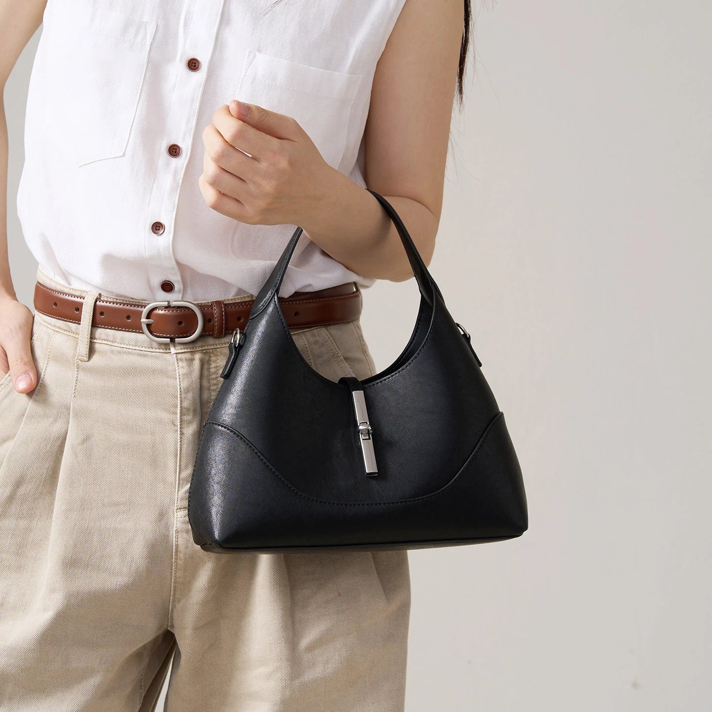 Mini Twist Lock Hobo Bag