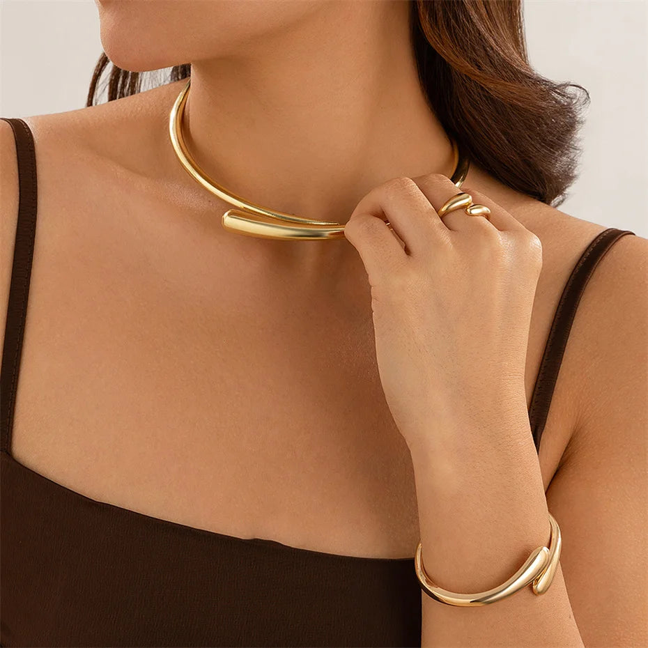 Water Drop Choker Jewelry Set