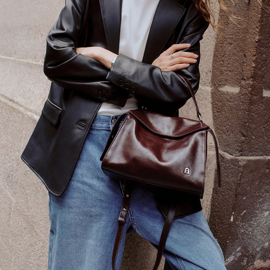 LA FESTIN Large Leather Crossbody Bag