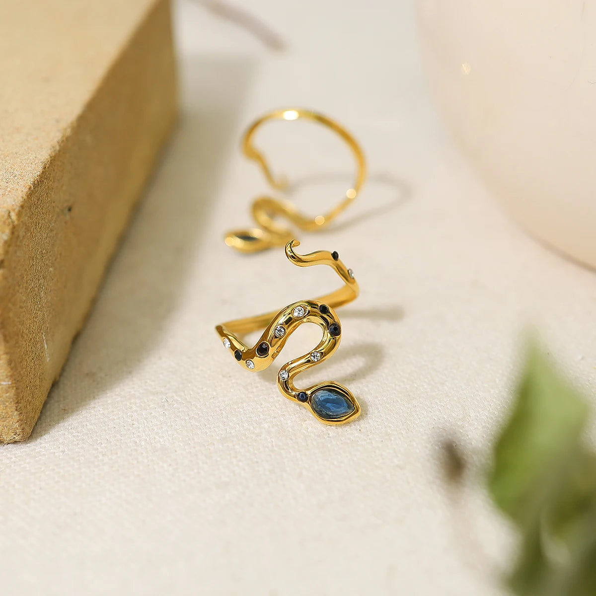 Crystal Snake Ring