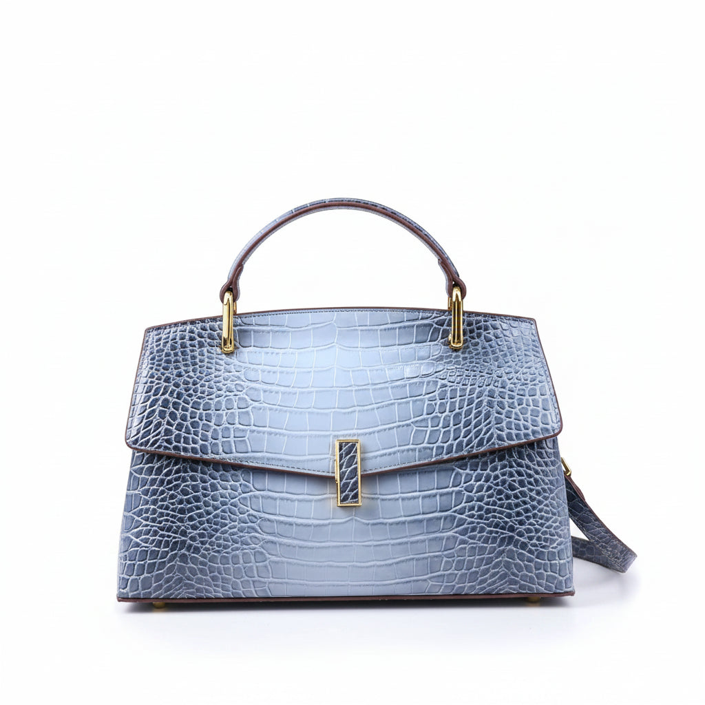 Large Crocodile Pattern Handbag
