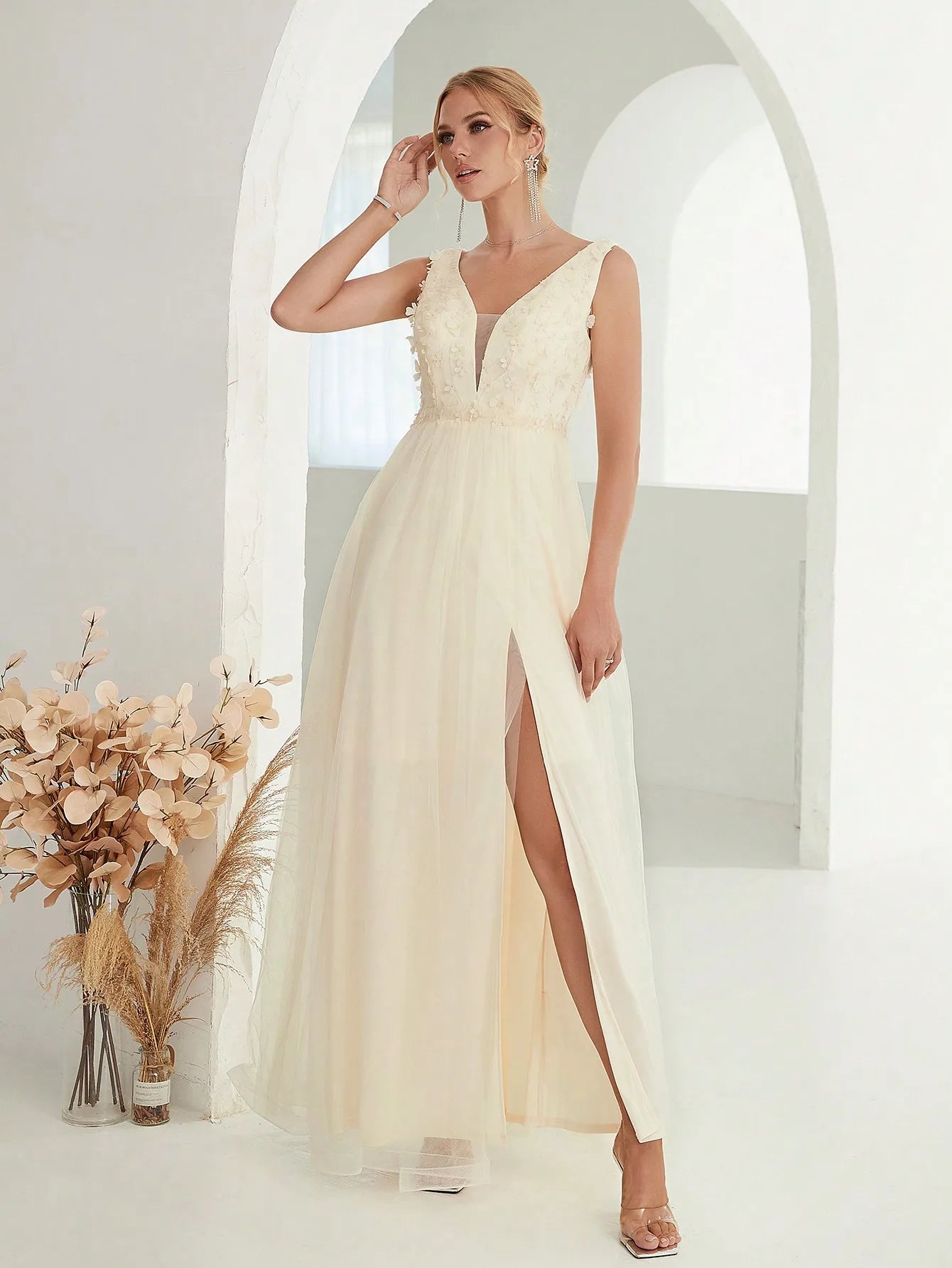 3D Sequin Embroidered Mermaid Dress