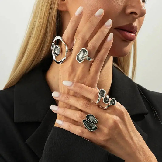 Twisted Rhinestone Ring