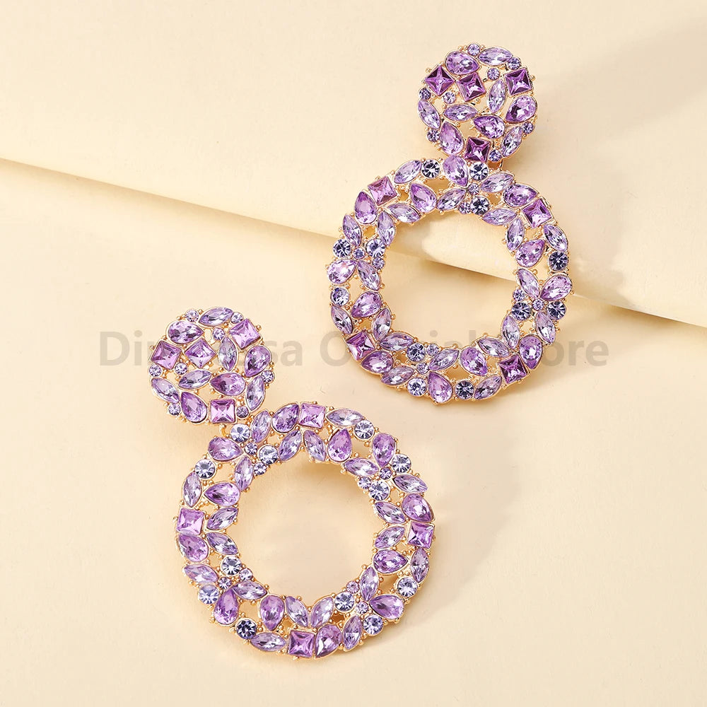 Shiny Rhinestone Female Elegant Fairy Decor Piercing Charm Wedding Party Pendant