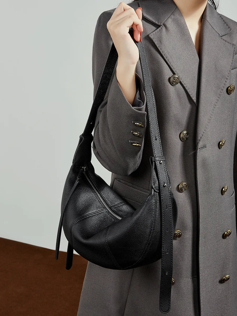 YANATARI Soft Leather Dumpling Crossbody Bag