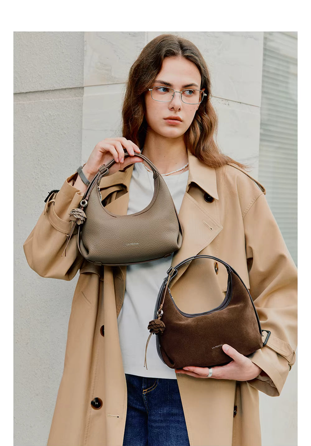 LA FESTIN Half Moon Crossbody Bag