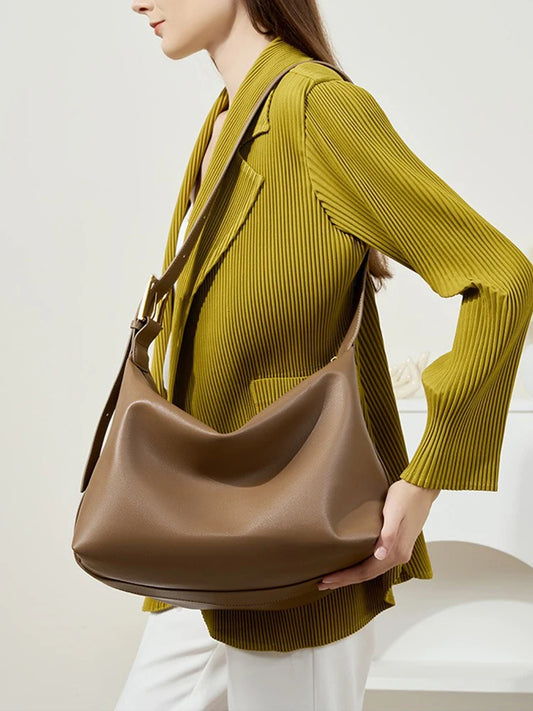 Zency Large Leather Messenger Bag
