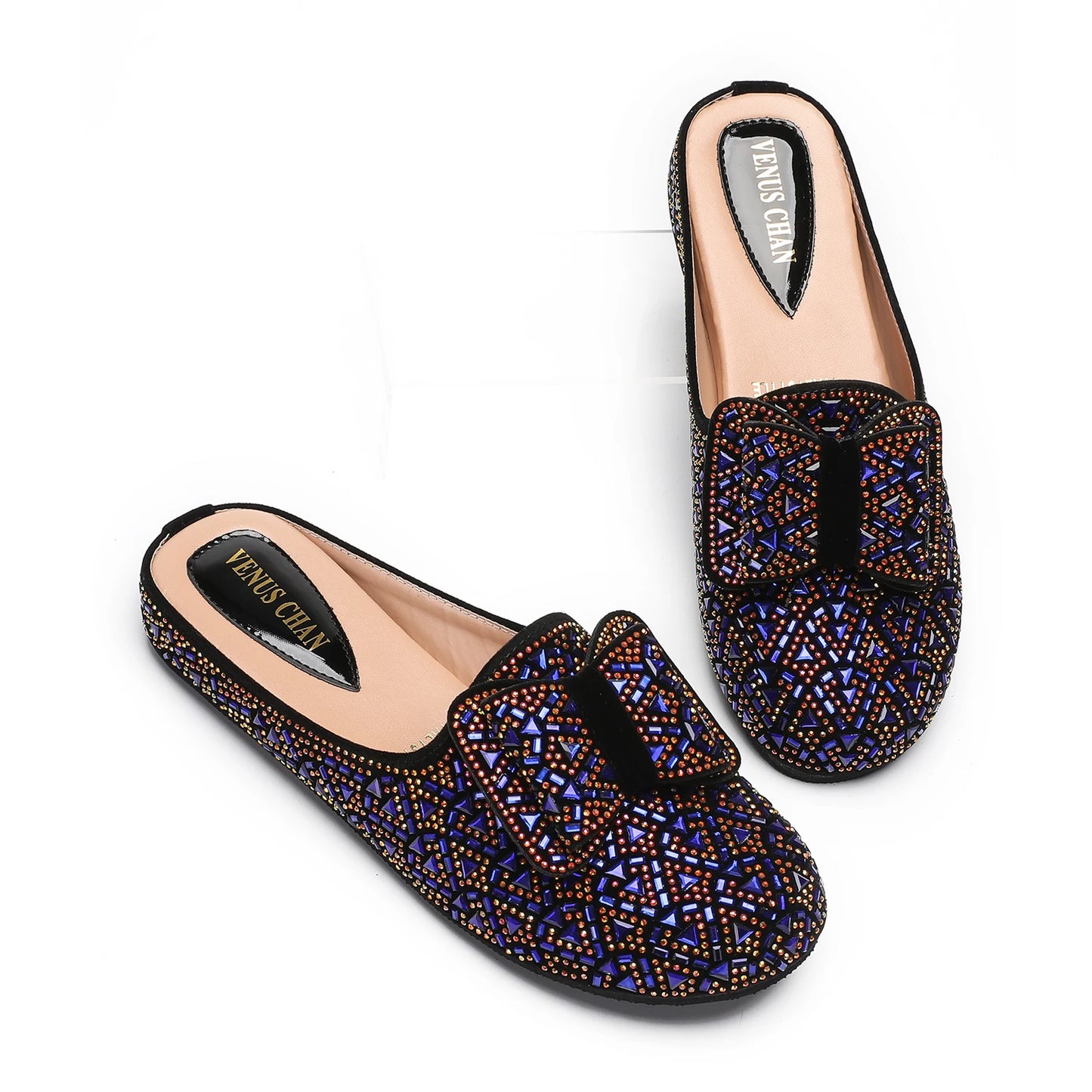 Nigeria Gold Color Half Shoes Comfortable Party Slippers Elegant